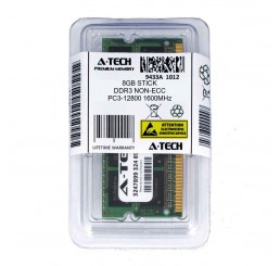 Barrette Mémoire Marque A-TECH 8Go DDR3 PC3-12800 (204-pin SODIMM, 1600MHz) Neuf sous emballage Garantie constructeur à vie