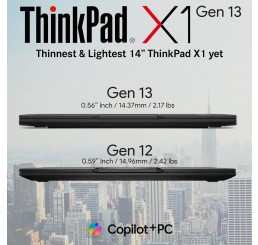 Pc Portable Lenovo ThinkPad X1 Carbon Gen 13 Ultra 7 255U 12Coeurs 4.2Ghz Turbo 5.2Ghz 16G LPD5X-8533 512G SSD Ecran 14 WUXGA Clavier Azerty rétro Licence Windows11 Pro Neuf sous emballage Garantie constrcuteur 09-04-2029
