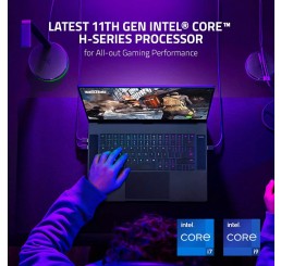Pc Portable GAMER Model MI 2021 RAZER Blade 15 Advanced Core i7-11800H 8COEURS 2.3GHz Turbo 4.6Ghz 16G DDR4 1T SSD 15.6 QHD 165HZ NVIDIA GeForce RTX 3070 8G GDDR6 Clavier Azerty Retro Windows 10 Neuf avec emballage